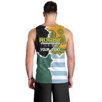Personalised Rugby 2025 Championship Men Tank Top Southern Hemisphere Countries Mascots - Wonder Print Shop