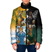 Personalised Rugby 2025 Championship Padded Jacket Southern Hemisphere Countries Mascots - Wonder Print Shop