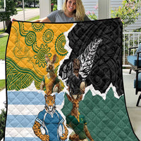 Rugby 2025 Championship Quilt Southern Hemisphere Countries Mascots - Wonder Print Shop