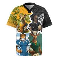 Personalised Rugby 2025 Championship Rugby Jersey Southern Hemisphere Countries Mascots - Wonder Print Shop