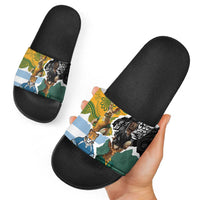 Rugby 2025 Championship Slide Sandals Southern Hemisphere Countries Mascots - Wonder Print Shop