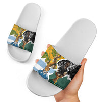 Rugby 2025 Championship Slide Sandals Southern Hemisphere Countries Mascots - Wonder Print Shop
