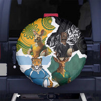 Rugby 2025 Championship Spare Tire Cover Southern Hemisphere Countries Mascots - Wonder Print Shop