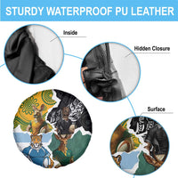 Rugby 2025 Championship Spare Tire Cover Southern Hemisphere Countries Mascots - Wonder Print Shop