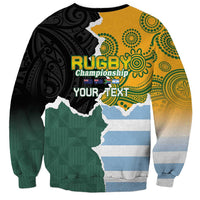 Personalised Rugby 2025 Championship Sweatshirt Southern Hemisphere Countries Mascots - Wonder Print Shop