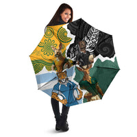 Rugby 2025 Championship Umbrella Southern Hemisphere Countries Mascots - Wonder Print Shop