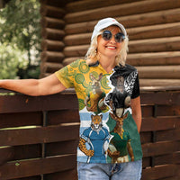 Personalised Rugby 2025 Championship Women Polo Shirt Southern Hemisphere Countries Mascots - Wonder Print Shop