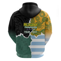 Personalised Rugby 2025 Championship Zip Hoodie Southern Hemisphere Countries Mascots - Wonder Print Shop