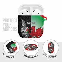 New Zealand and Wales Rugby Custom AirPods Case Aotearoa All Black Combine Welsh Dragon - Wonder Print Shop