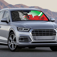 New Zealand and Wales Rugby Custom Auto Sun Shade Aotearoa All Black Combine Welsh Dragon - Wonder Print Shop