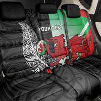 New Zealand and Wales Rugby Custom Back Car Seat Cover Aotearoa All Black Combine Welsh Dragon - Wonder Print Shop