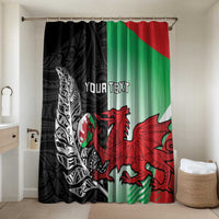 New Zealand and Wales Rugby Custom Bathroom Set Aotearoa All Black Combine Welsh Dragon - Wonder Print Shop