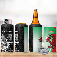 New Zealand and Wales Rugby Custom 4 in 1 Can Cooler Tumbler Aotearoa All Black Combine Welsh Dragon - Wonder Print Shop