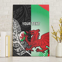 New Zealand and Wales Rugby Custom Canvas Wall Art Aotearoa All Black Combine Welsh Dragon - Wonder Print Shop