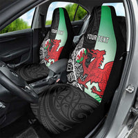 New Zealand and Wales Rugby Custom Car Seat Cover Aotearoa All Black Combine Welsh Dragon - Wonder Print Shop