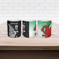 New Zealand and Wales Rugby Custom Ceramic Mug Aotearoa All Black Combine Welsh Dragon - Wonder Print Shop
