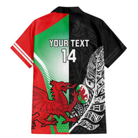 New Zealand and Wales Rugby Custom Family Matching Mermaid Dress and Hawaiian Shirt Aotearoa All Black Combine Welsh Dragon - Wonder Print Shop