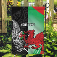 New Zealand and Wales Rugby Custom Garden Flag Aotearoa All Black Combine Welsh Dragon - Wonder Print Shop