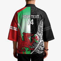 New Zealand and Wales Rugby Custom Kimono Aotearoa All Black Combine Welsh Dragon - Wonder Print Shop