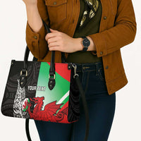 New Zealand and Wales Rugby Custom Leather Bag Aotearoa All Black Combine Welsh Dragon - Wonder Print Shop