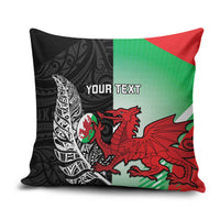 New Zealand and Wales Rugby Custom Pillow Cover Aotearoa All Black Combine Welsh Dragon - Wonder Print Shop