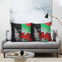 New Zealand and Wales Rugby Custom Pillow Cover Aotearoa All Black Combine Welsh Dragon - Wonder Print Shop