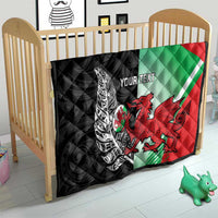 New Zealand and Wales Rugby Custom Quilt Aotearoa All Black Combine Welsh Dragon - Wonder Print Shop