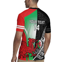 New Zealand and Wales Rugby Custom Rugby Jersey Aotearoa All Black Combine Welsh Dragon - Wonder Print Shop