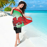 New Zealand and Wales Rugby Custom Sarong Aotearoa All Black Combine Welsh Dragon - Wonder Print Shop