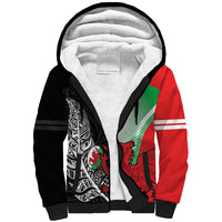 New Zealand and Wales Rugby Custom Sherpa Hoodie Aotearoa All Black Combine Welsh Dragon - Wonder Print Shop