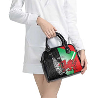 New Zealand and Wales Rugby Custom Shoulder Handbag Aotearoa All Black Combine Welsh Dragon - Wonder Print Shop