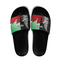 New Zealand and Wales Rugby Custom Slide Sandals Aotearoa All Black Combine Welsh Dragon - Wonder Print Shop