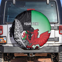 New Zealand and Wales Rugby Custom Spare Tire Cover Aotearoa All Black Combine Welsh Dragon - Wonder Print Shop