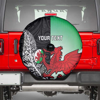 New Zealand and Wales Rugby Custom Spare Tire Cover Aotearoa All Black Combine Welsh Dragon - Wonder Print Shop