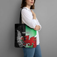New Zealand and Wales Rugby Custom Tote Bag Aotearoa All Black Combine Welsh Dragon - Wonder Print Shop