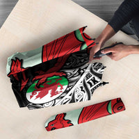 New Zealand and Wales Rugby Custom Umbrella Aotearoa All Black Combine Welsh Dragon - Wonder Print Shop