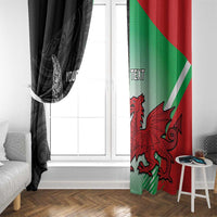 New Zealand and Wales Rugby Custom Window Curtain Aotearoa All Black Combine Welsh Dragon - Wonder Print Shop