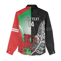 New Zealand and Wales Rugby Custom Women Casual Shirt Aotearoa All Black Combine Welsh Dragon - Wonder Print Shop