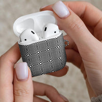 Black White Filipino Binakol Motifs AirPods Case Mabuhay Philippines Festival Kusikus Pattern