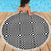 Black White Filipino Binakol Motifs Beach Blanket Mabuhay Philippines Festival Kusikus Pattern