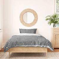 Black White Filipino Binakol Motifs Bedding Set Mabuhay Philippines Festival Kusikus Pattern