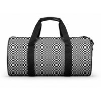 Black White Filipino Binakol Motifs Duffle Bag Mabuhay Philippines Festival Kusikus Pattern