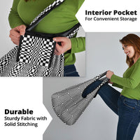 Black White Filipino Binakol Motifs Grocery Bag Mabuhay Philippines Festival Kusikus Pattern