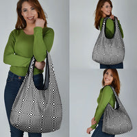 Black White Filipino Binakol Motifs Grocery Bag Mabuhay Philippines Festival Kusikus Pattern