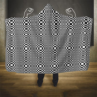 Black White Filipino Binakol Motifs Hooded Blanket Mabuhay Philippines Festival Kusikus Pattern