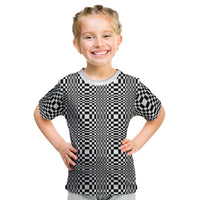 Black White Filipino Binakol Motifs Kid T Shirt Mabuhay Philippines Festival Kusikus Pattern