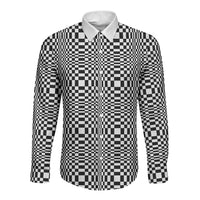 Black White Filipino Binakol Motifs Long Sleeve Button Shirt Mabuhay Philippines Festival Kusikus Pattern