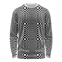 Black White Filipino Binakol Motifs Long Sleeve Shirt Mabuhay Philippines Festival Kusikus Pattern