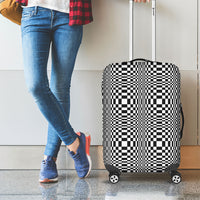 Black White Filipino Binakol Motifs Luggage Cover Mabuhay Philippines Festival Kusikus Pattern