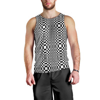 Black White Filipino Binakol Motifs Men Tank Top Mabuhay Philippines Festival Kusikus Pattern